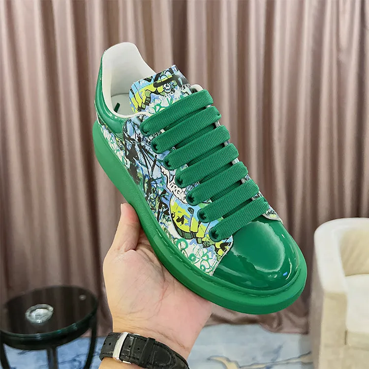 ALEXANDRO GRAHAM MACQUEEN HAND PAINTED GRAFFITI CHUNKY SOLE UNISEX SNEAKER