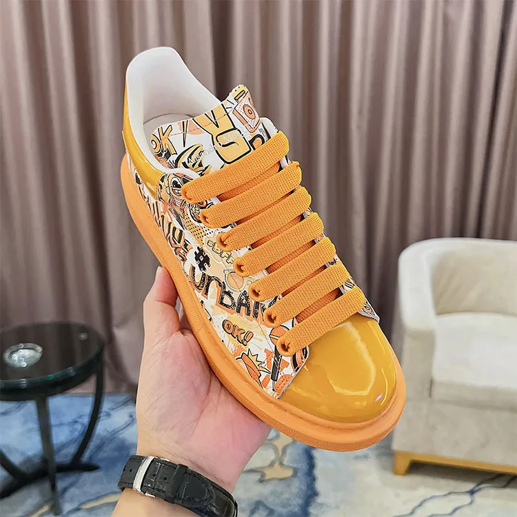 ALEXANDRO GRAHAM MACQUEEN HAND PAINTED GRAFFITI CHUNKY SOLE UNISEX SNEAKER