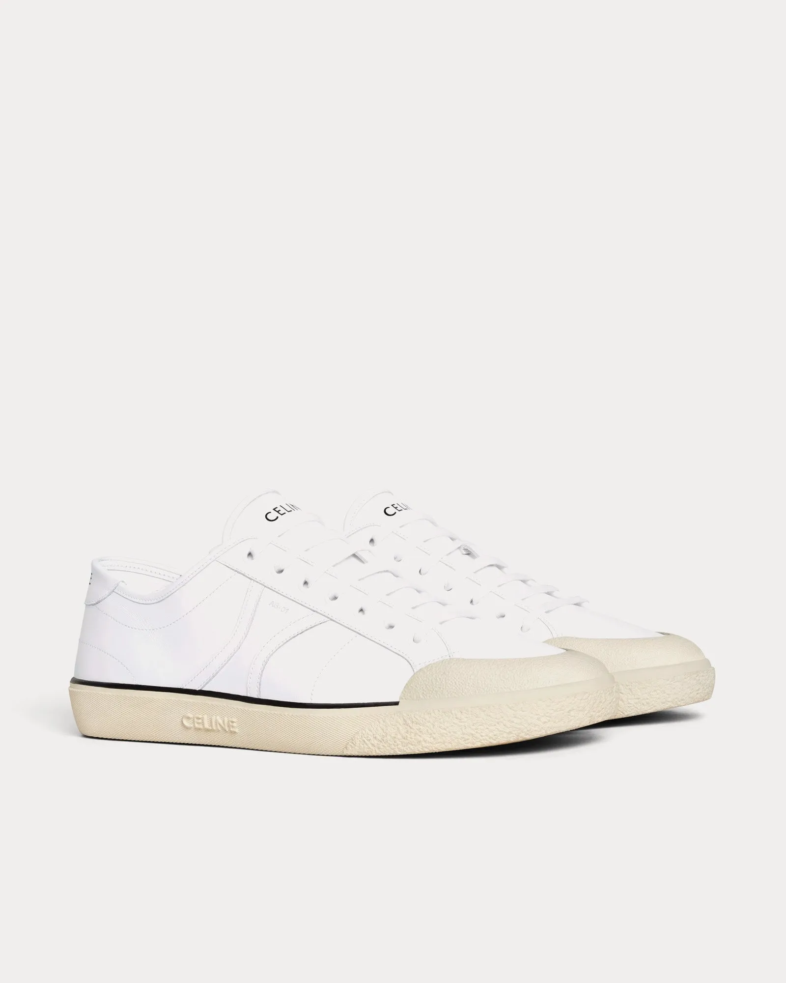 AS-01 Alan Calfskin Optic White Low Top Sneakers