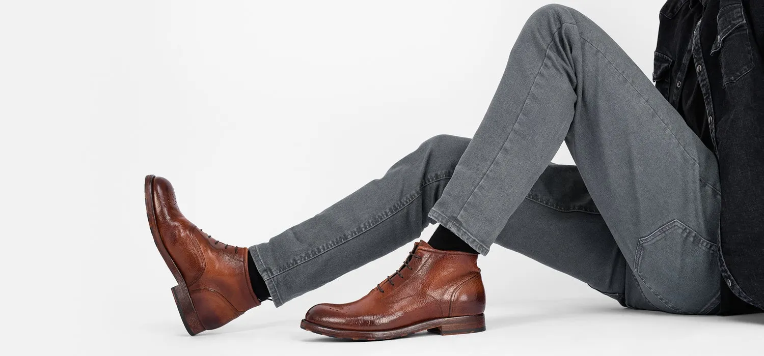 ASTON brandy-brown chukka boots.