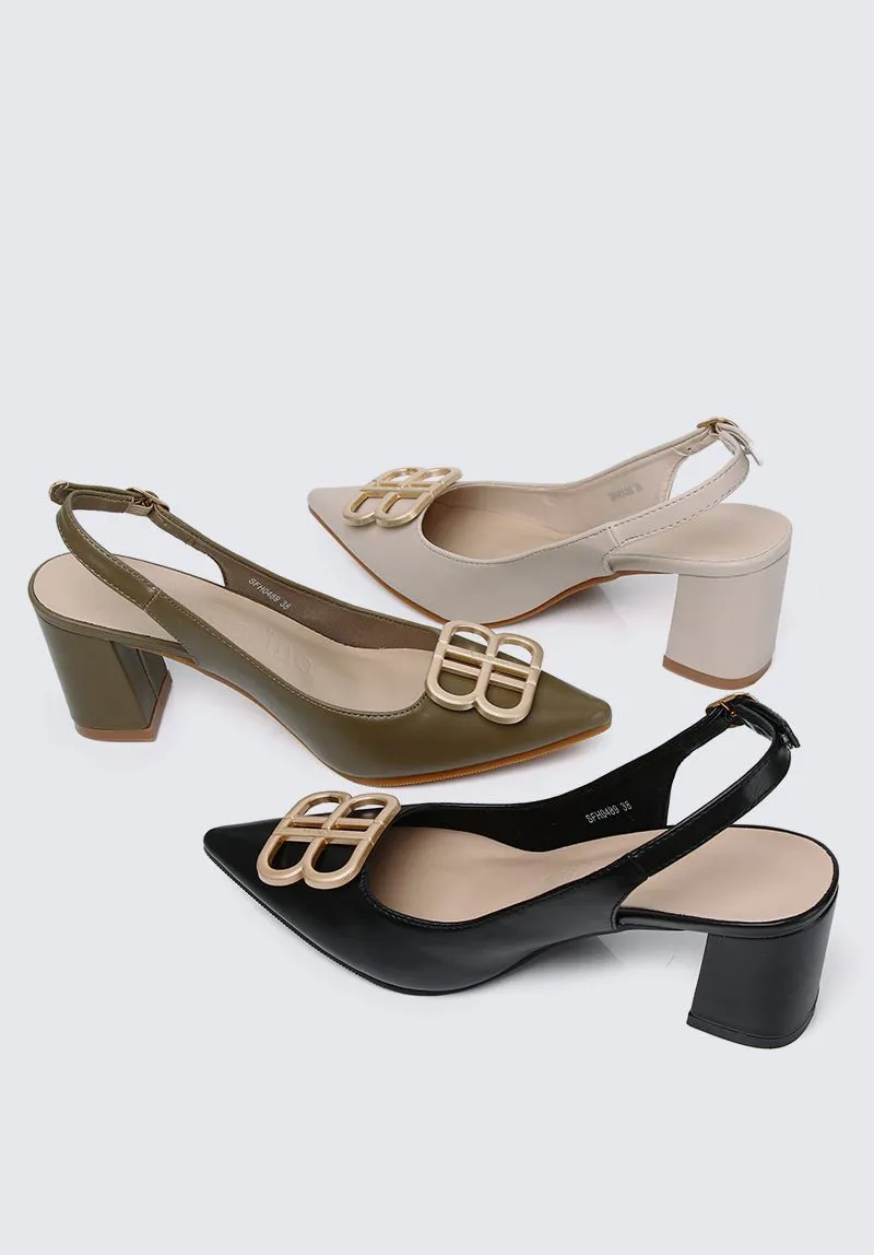 Betsy Comfy Heels  In Black
