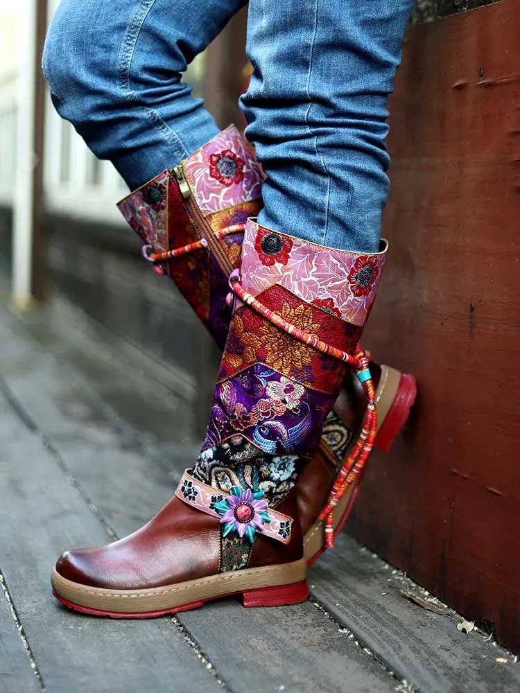 Bohemian Vintage Handmade Leather Boots