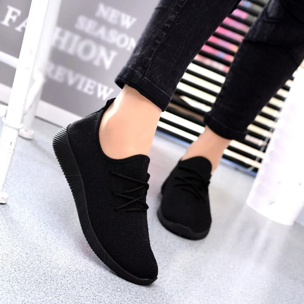 Candy Color Lace Up Platform Lightweight Sneakers