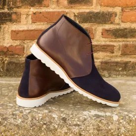Chukka-Suede, Box Calf, Blue, Burgundy