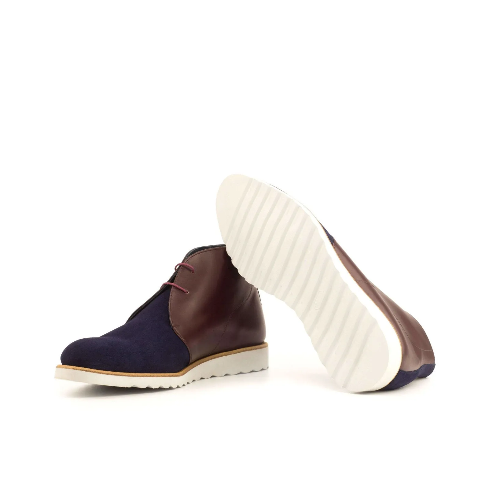 Chukka-Suede, Box Calf, Blue, Burgundy
