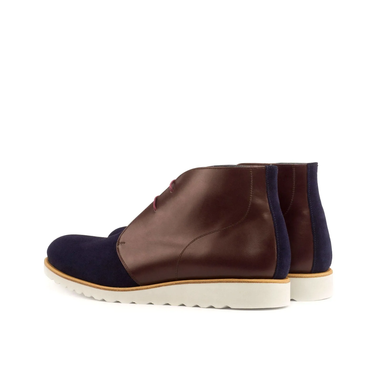 Chukka-Suede, Box Calf, Blue, Burgundy