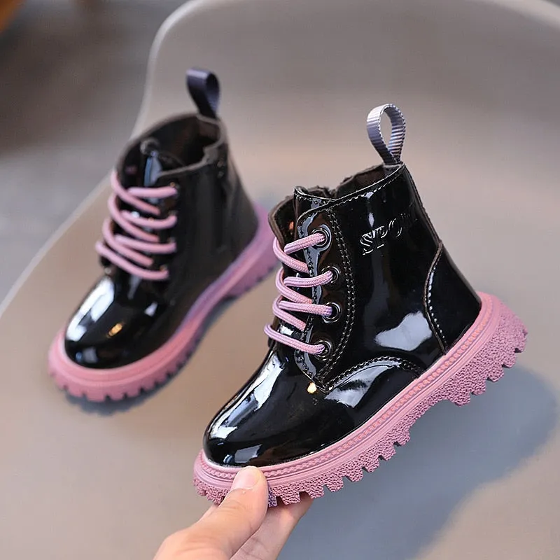 Colorful Lace-Up Toddler Boots