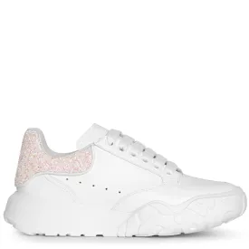 Court white glitter sneakers
