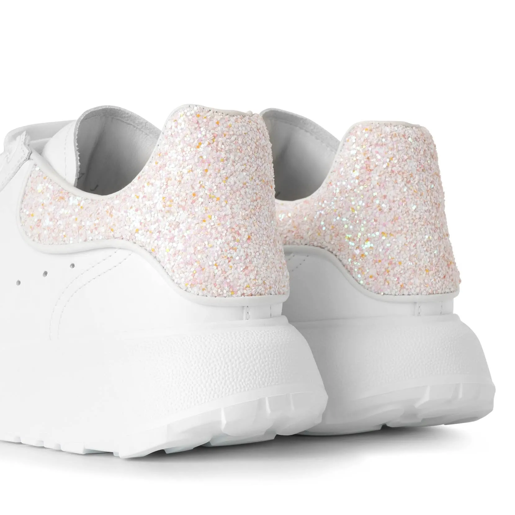 Court white glitter sneakers