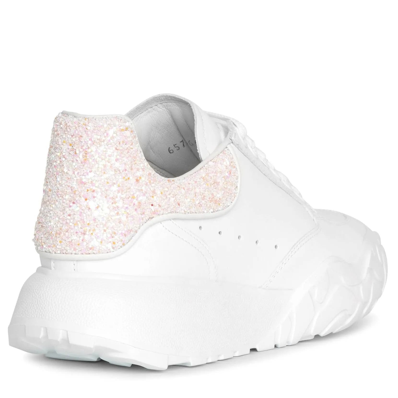 Court white glitter sneakers