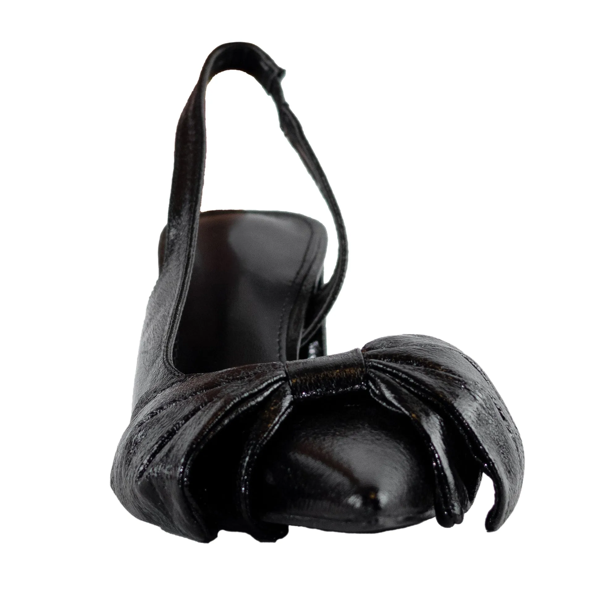Cynthia - Pointed Toe Slingback Heels, Block Mid Heel & Bow Design, Perfect for Adding Sophistication to Any Outfit