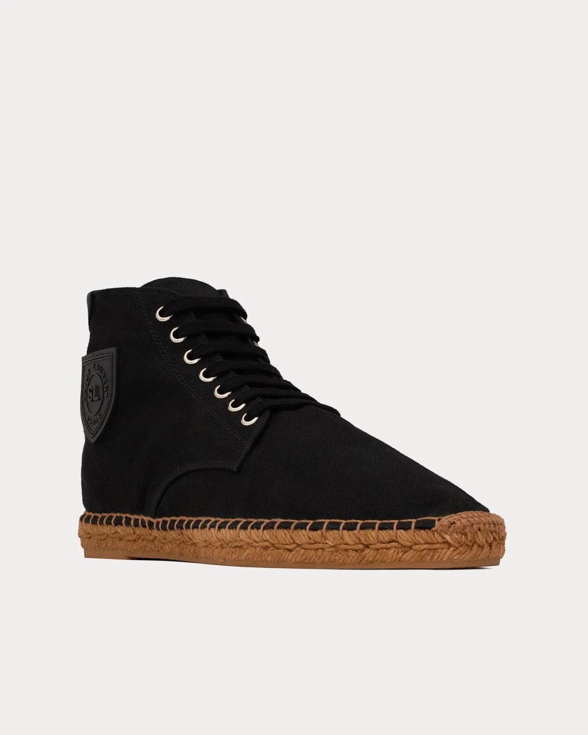 Damon Espadrilles Canvas Black High Top Sneakers