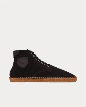 Damon Espadrilles Canvas Black High Top Sneakers