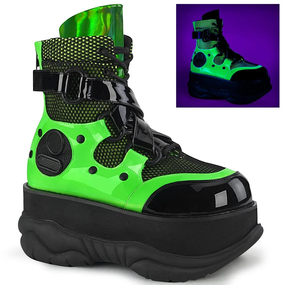DemoniaCult Neptune 126 Unisex/Mens Platform Ankle Length Boots