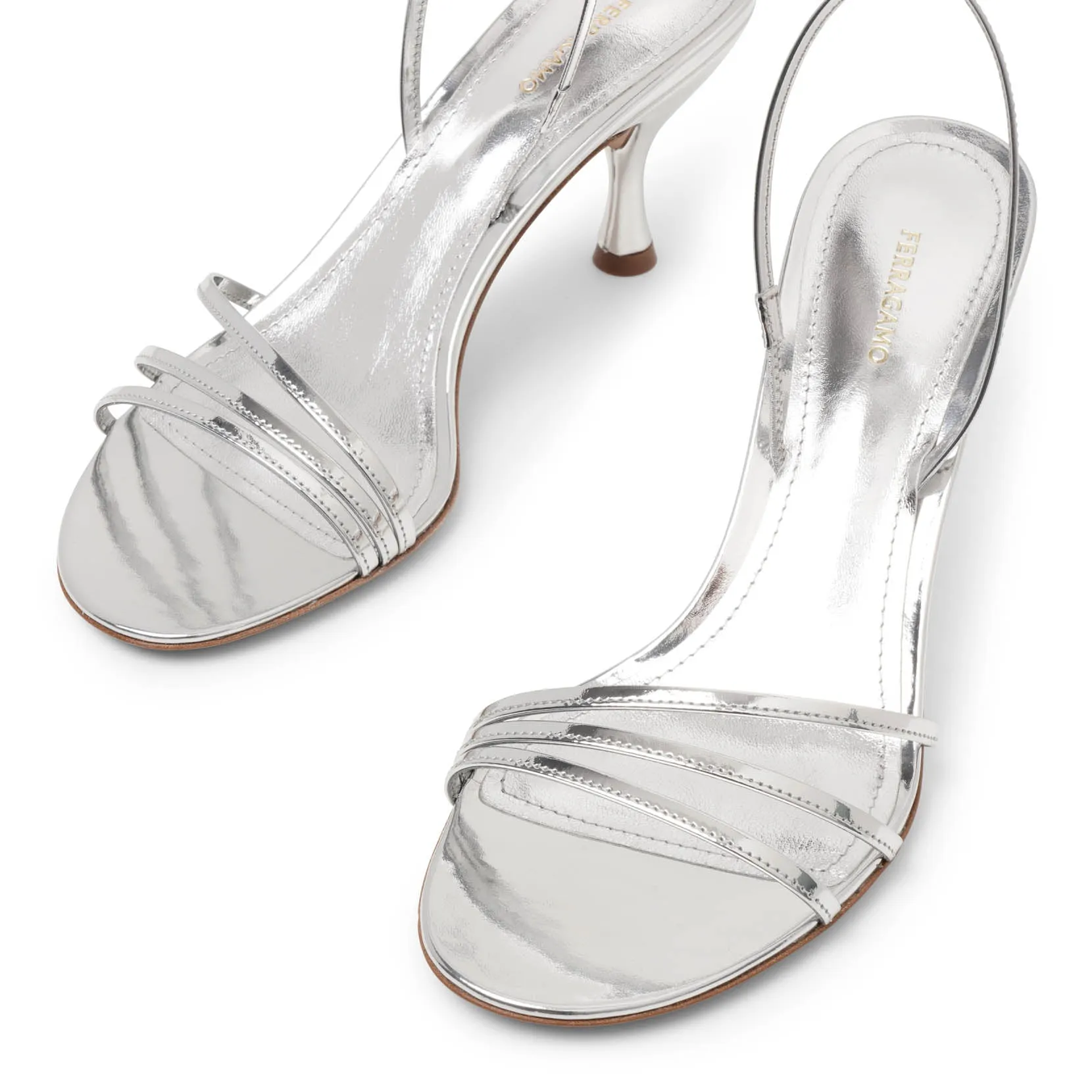 Denise 70 silver sandals