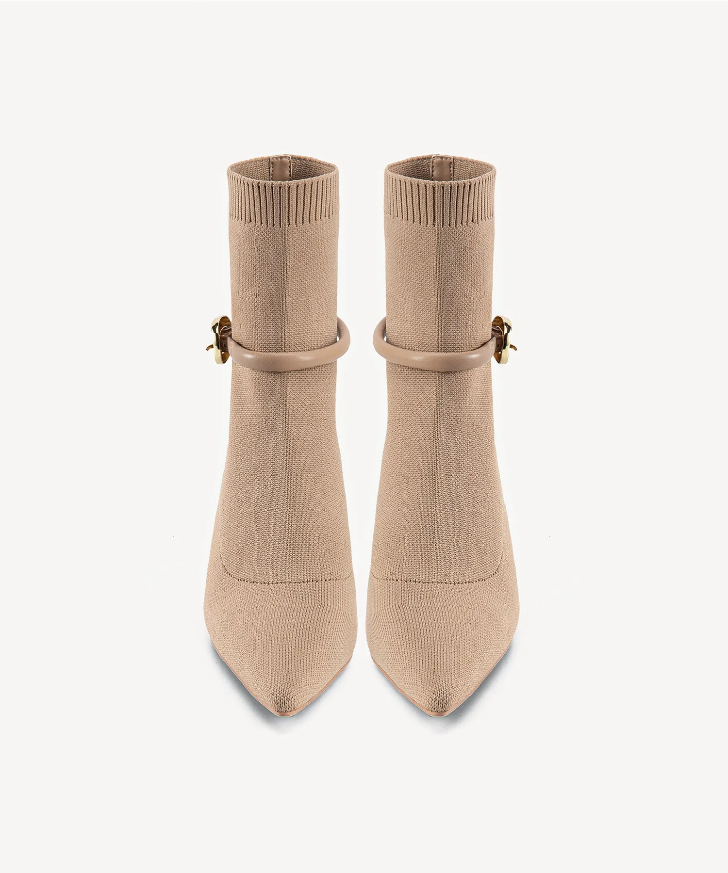 Enchanted Buckle Pointed Toe Heeled High Boots