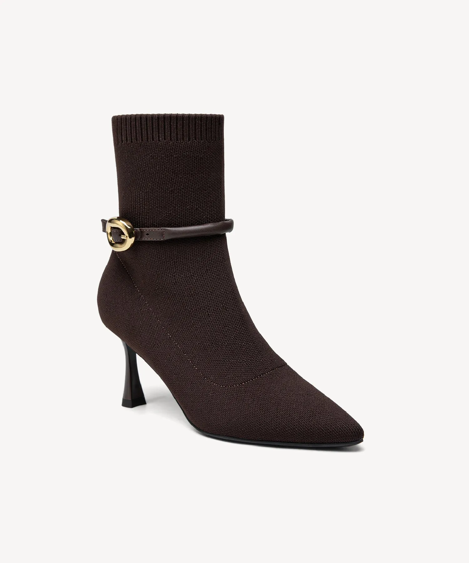 Enchanted Buckle Pointed Toe Heeled High Boots