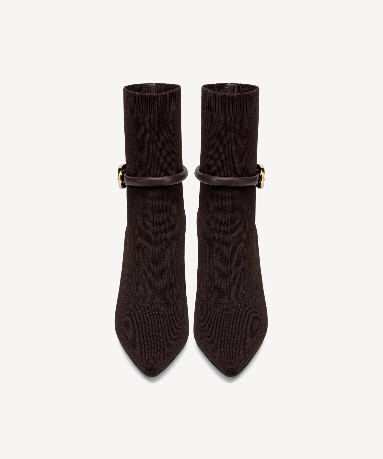 Enchanted Buckle Pointed Toe Heeled High Boots