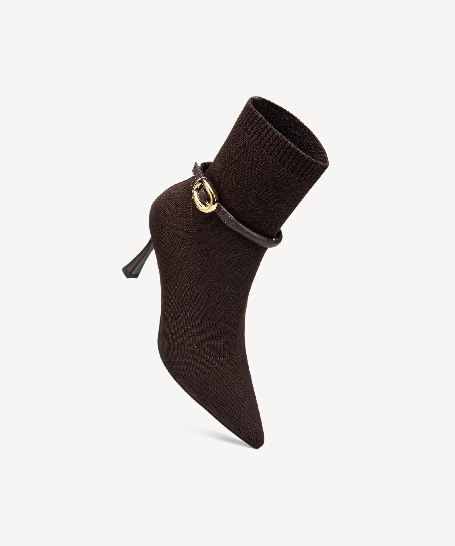 Enchanted Buckle Pointed Toe Heeled High Boots