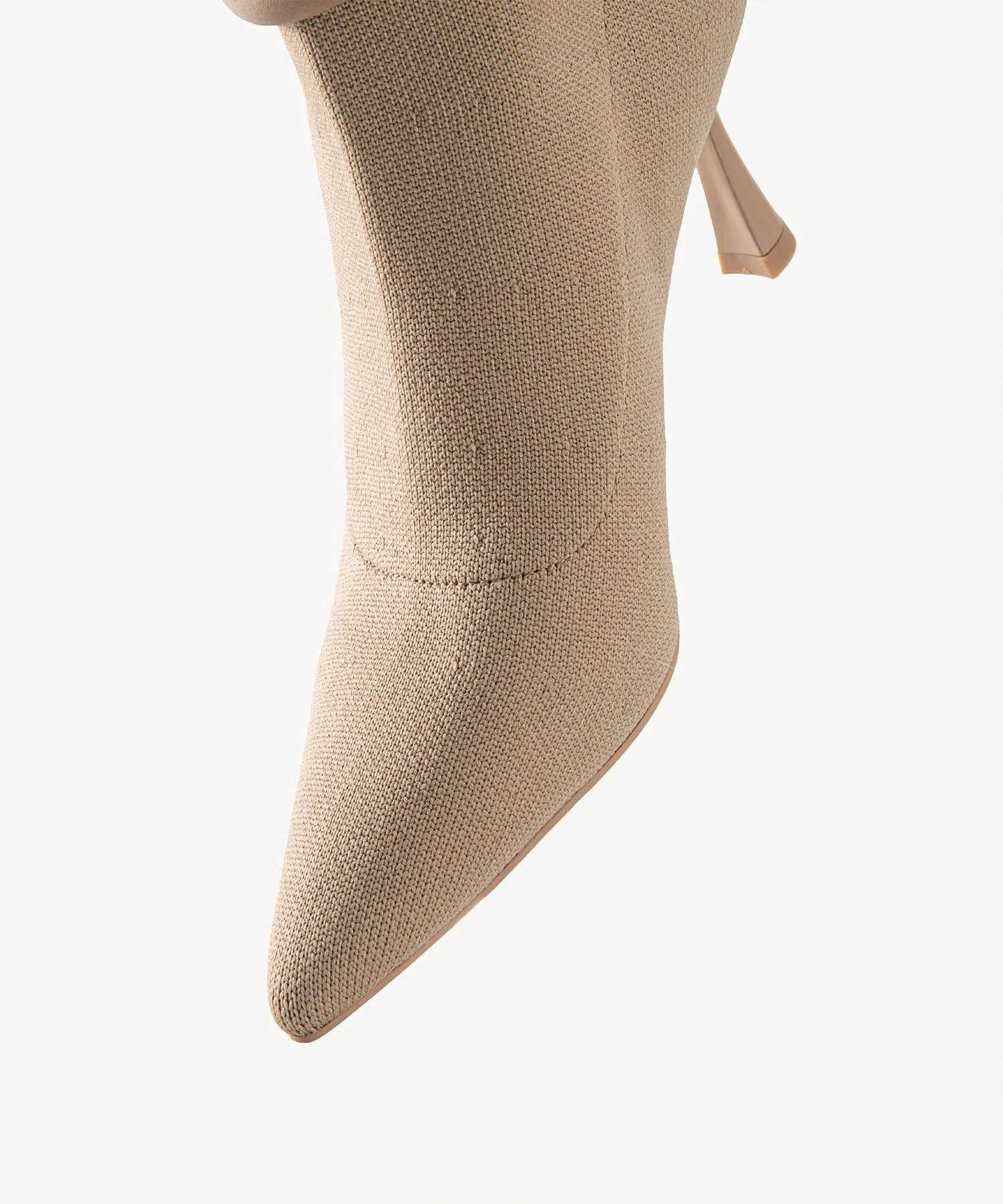Enchanted Buckle Pointed Toe Heeled High Boots