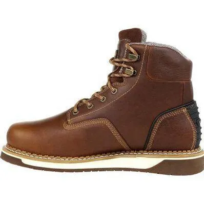 Georgia Men's AMP LT Wedge Steel Toe WaterproofWork Boot - Brown - GB00351