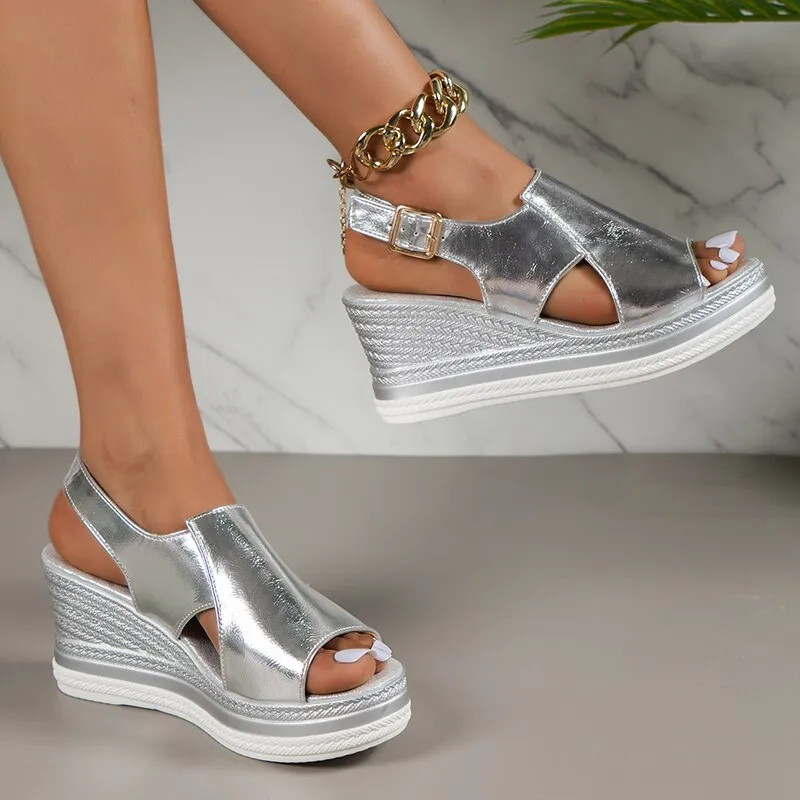 Hosta Wedge Sandals