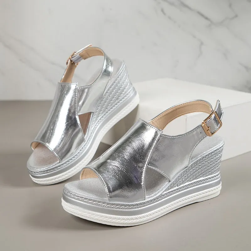 Hosta Wedge Sandals
