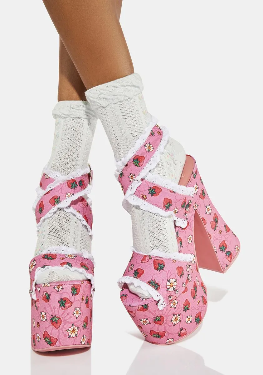 It's A Berry World Platform Heels