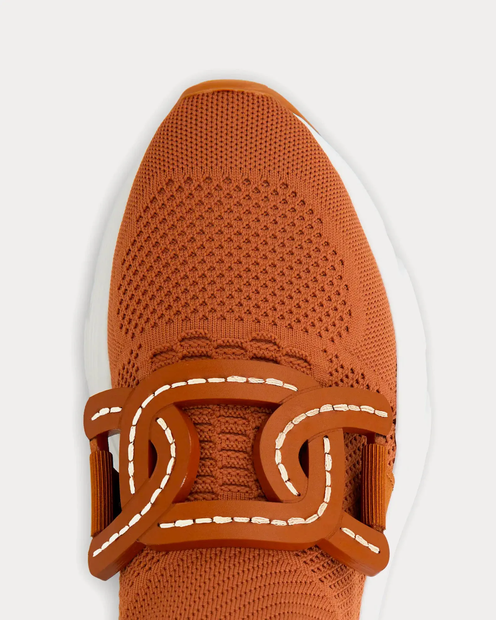 Kate Technical Fabric Brown Slip On Sneakers