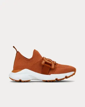 Kate Technical Fabric Brown Slip On Sneakers