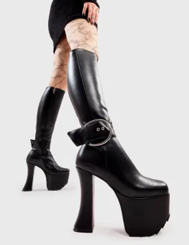 Kick Start Platform Knee High Boots