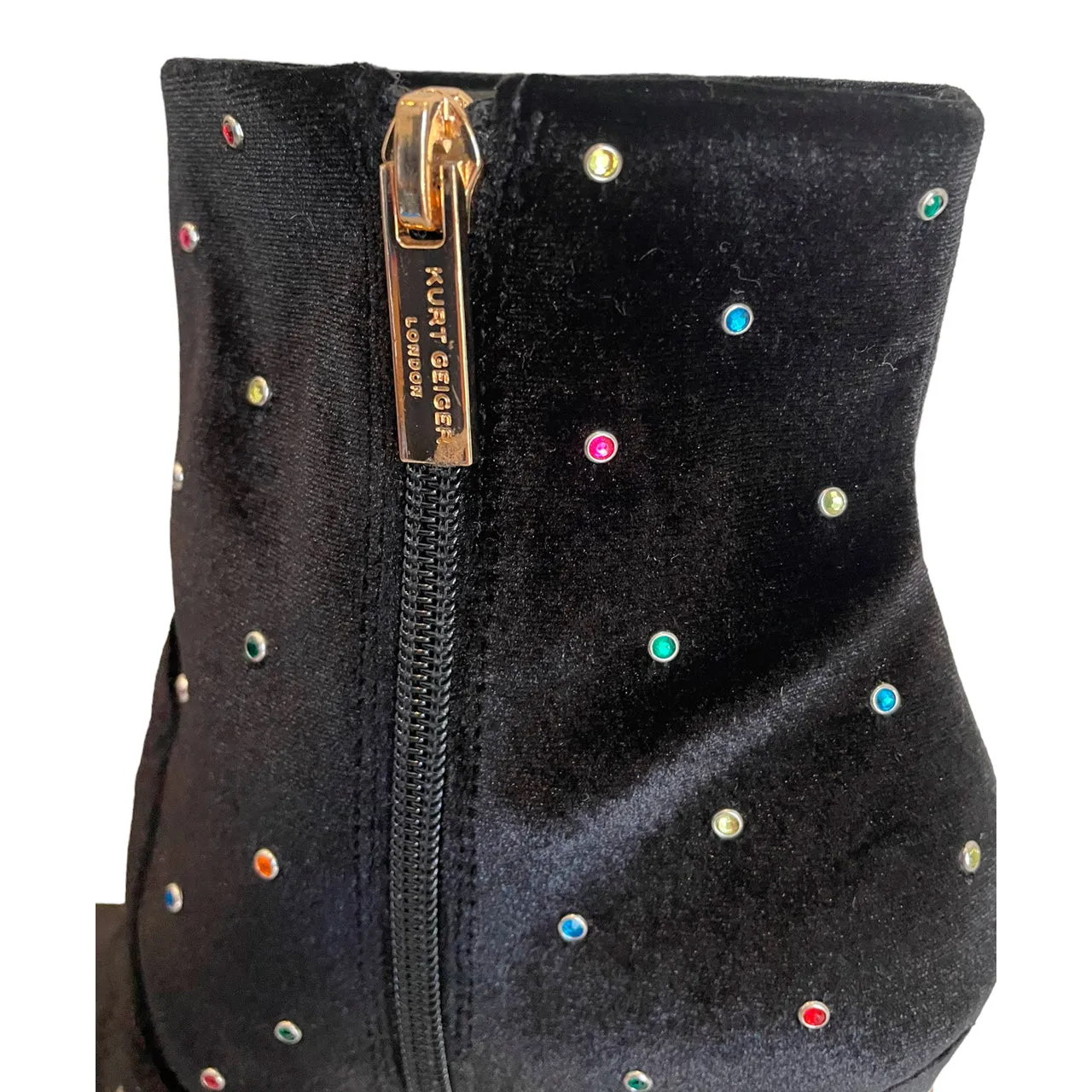 Kurt Geiger ‘Spear Studded’ Velvet Platform Boots
