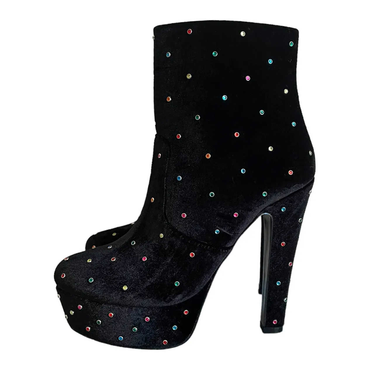 Kurt Geiger ‘Spear Studded’ Velvet Platform Boots