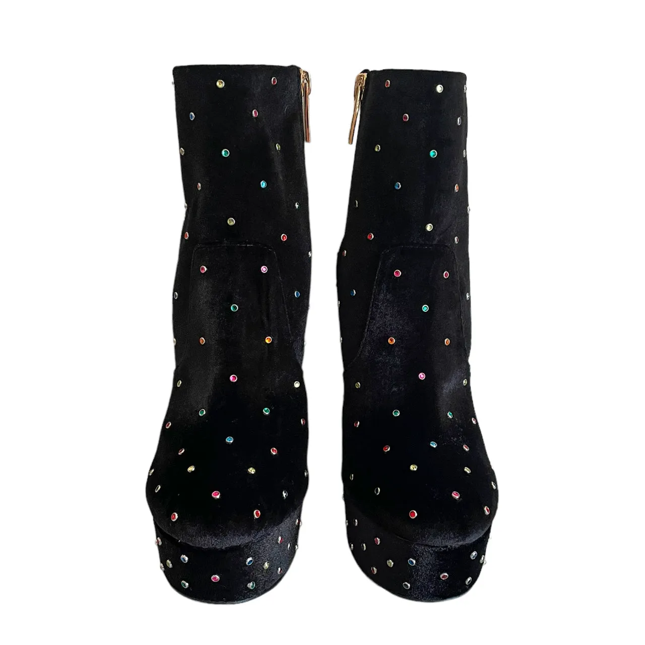 Kurt Geiger ‘Spear Studded’ Velvet Platform Boots
