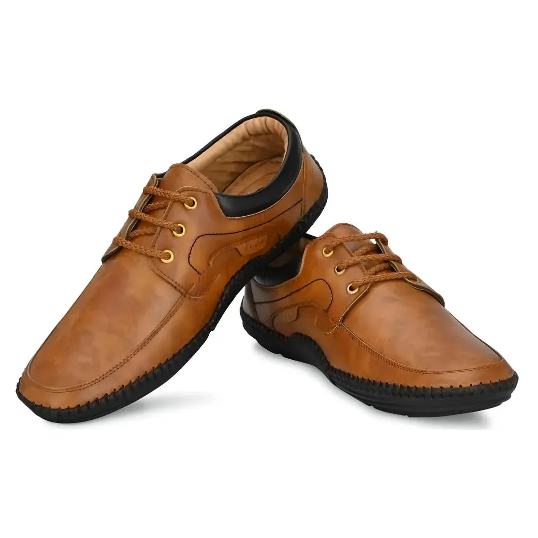 Loafers for Men, Rising Wolf Daily Wear Mens Loafers Tan Color