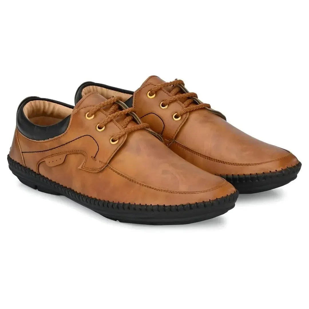 Loafers for Men, Rising Wolf Daily Wear Mens Loafers Tan Color