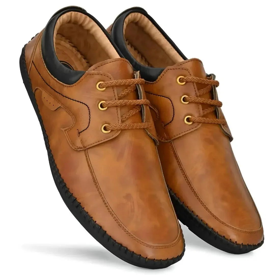 Loafers for Men, Rising Wolf Daily Wear Mens Loafers Tan Color