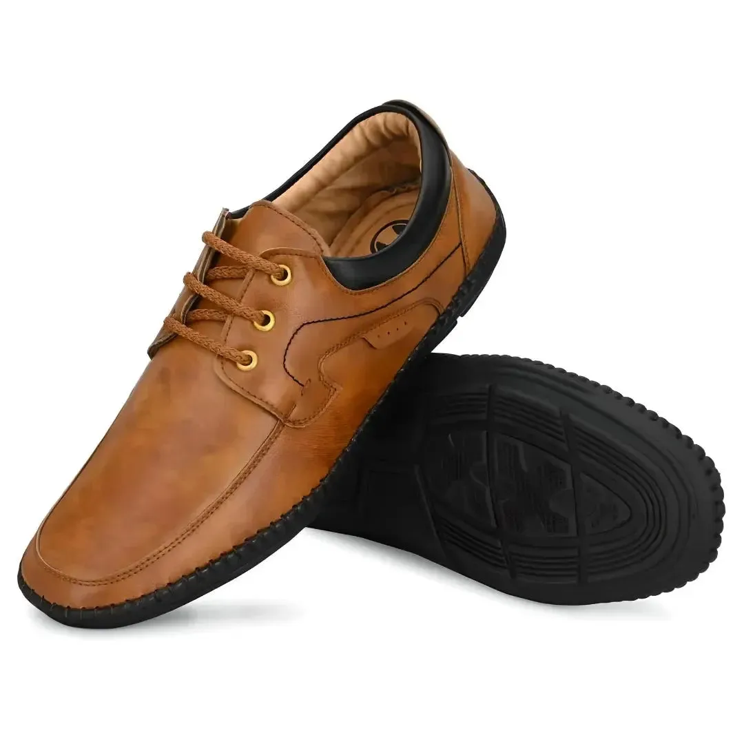 Loafers for Men, Rising Wolf Daily Wear Mens Loafers Tan Color