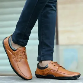 Loafers for Men, Rising Wolf Daily Wear Mens Loafers Tan Color