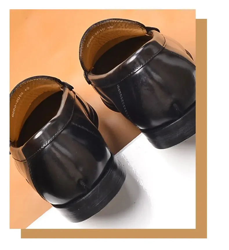 Luxury Men Penny Loafers Genuine Leather Slip On Casual Business Dress Shoes
