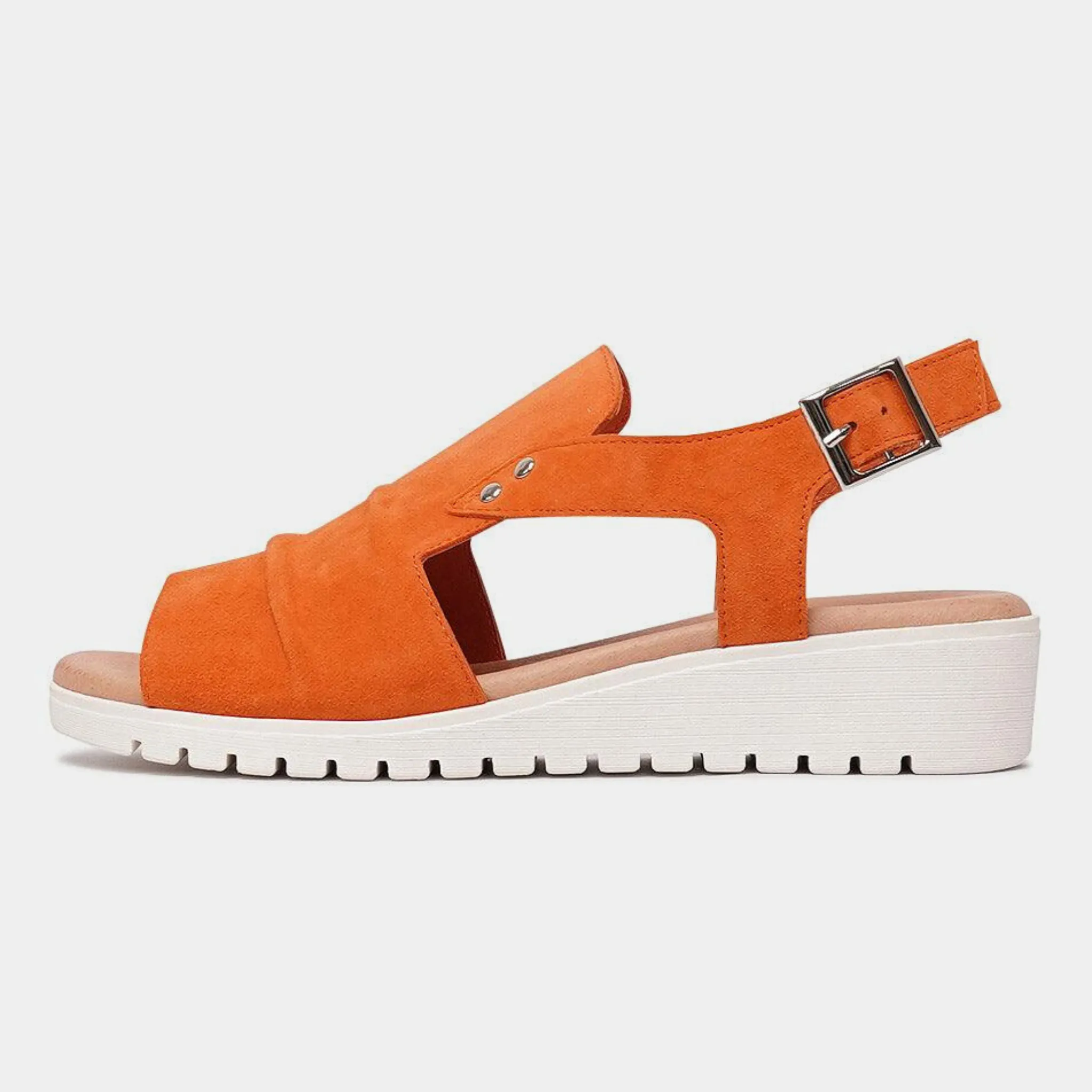Madis Orange Suede Sandals