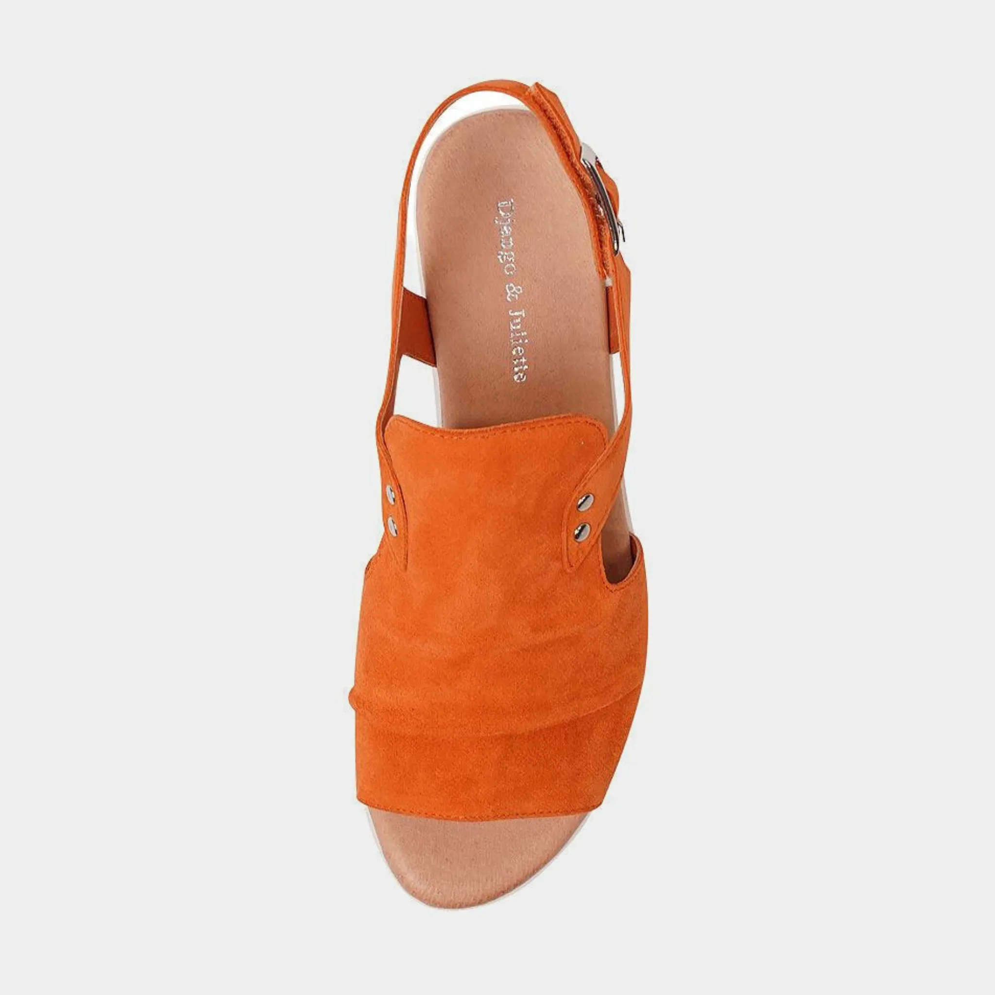 Madis Orange Suede Sandals