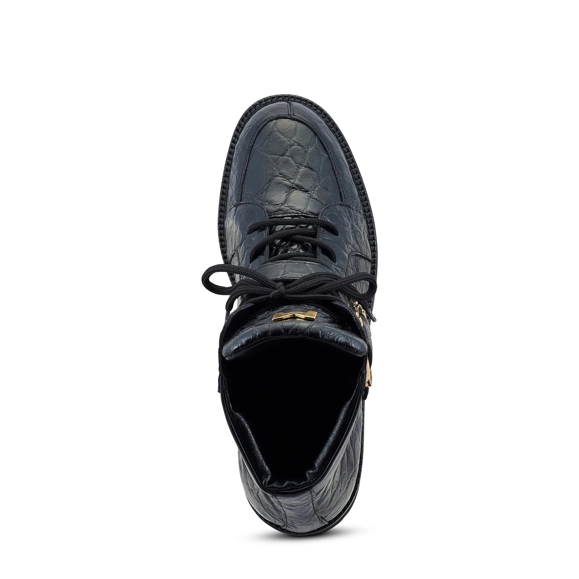Mauri Corrupt 4994/1 Men's Shoes Black Exotic Alligator Chukka Boots (MA5480)
