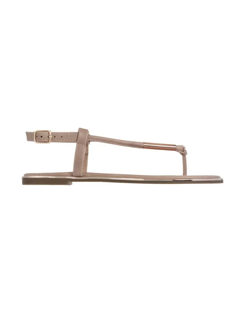 Metallic Trim Slingback Sandals