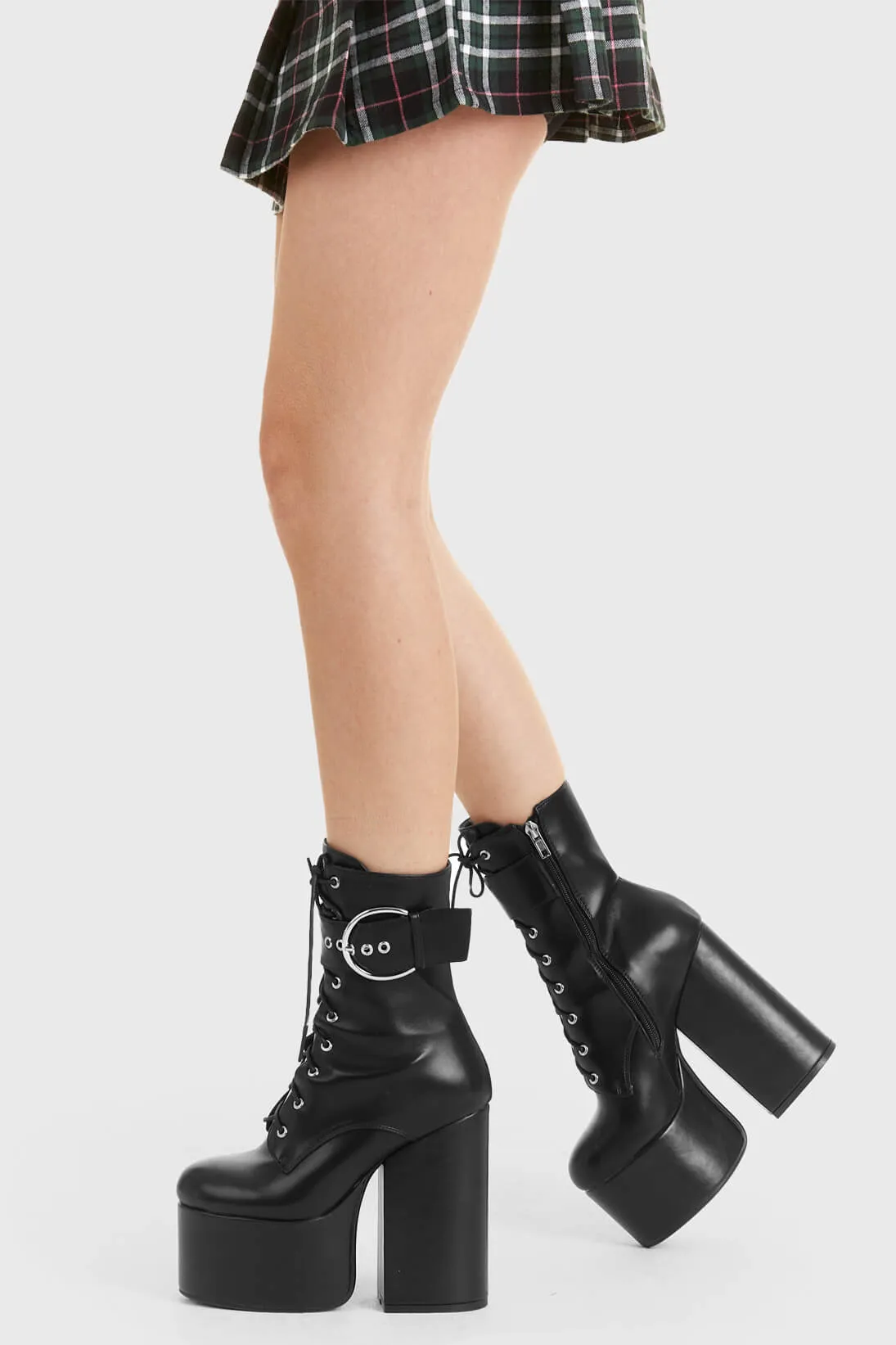 One Shot Platform Ankle Boots