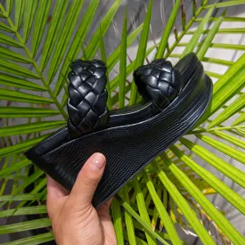 OTBT - FLUENT in BLACK Wedge Sandals