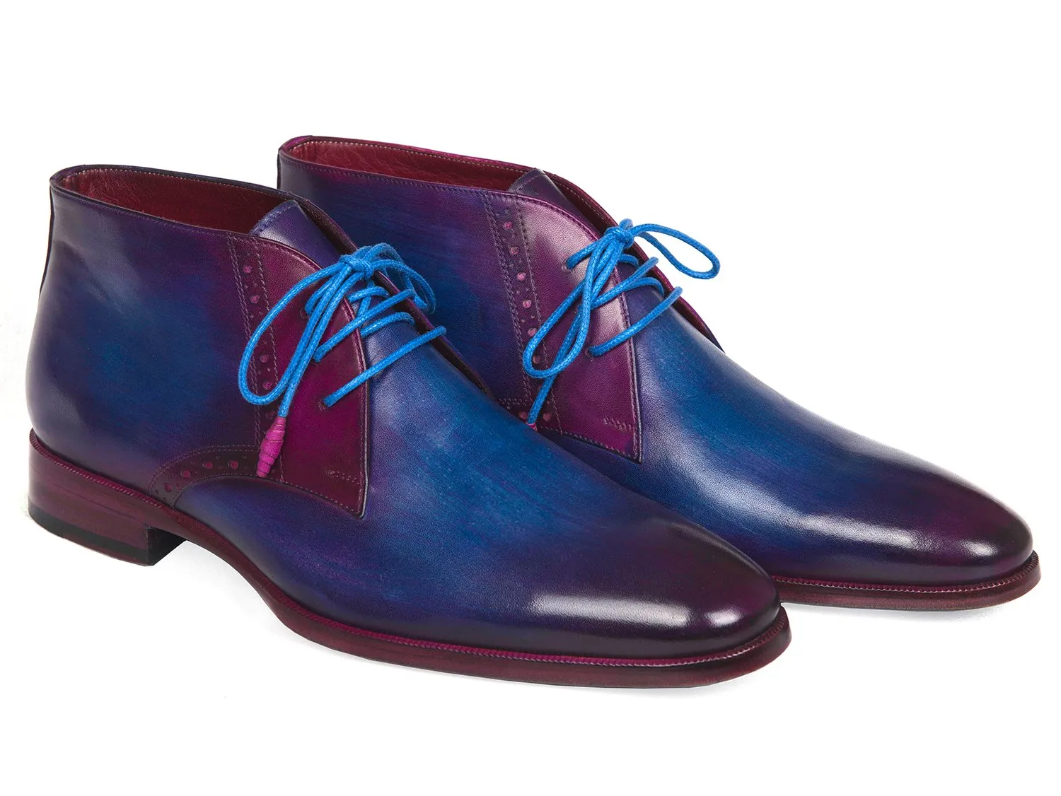Paul Parkman Men's Chukka Boots, Blue & Purple