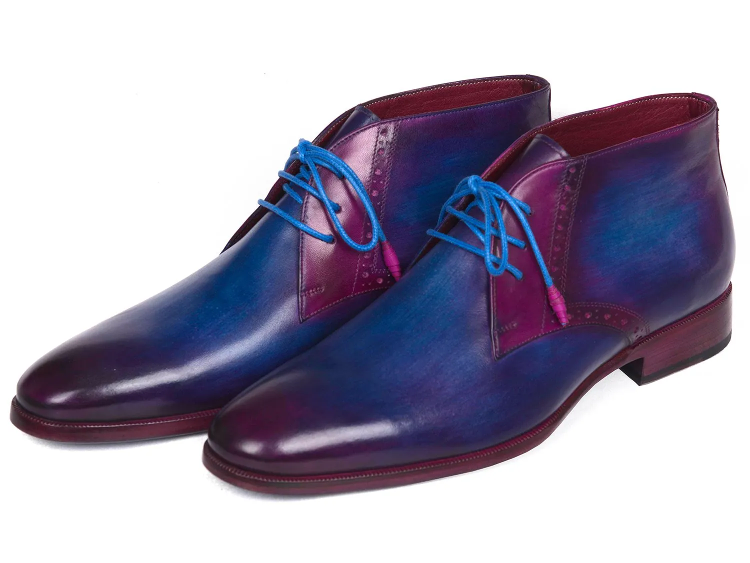 Paul Parkman Men's Chukka Boots, Blue & Purple