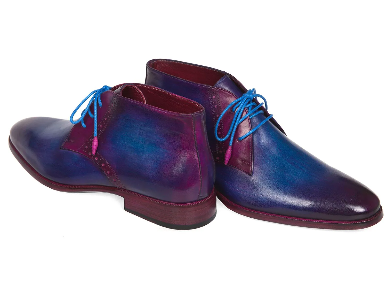 Paul Parkman Men's Chukka Boots, Blue & Purple