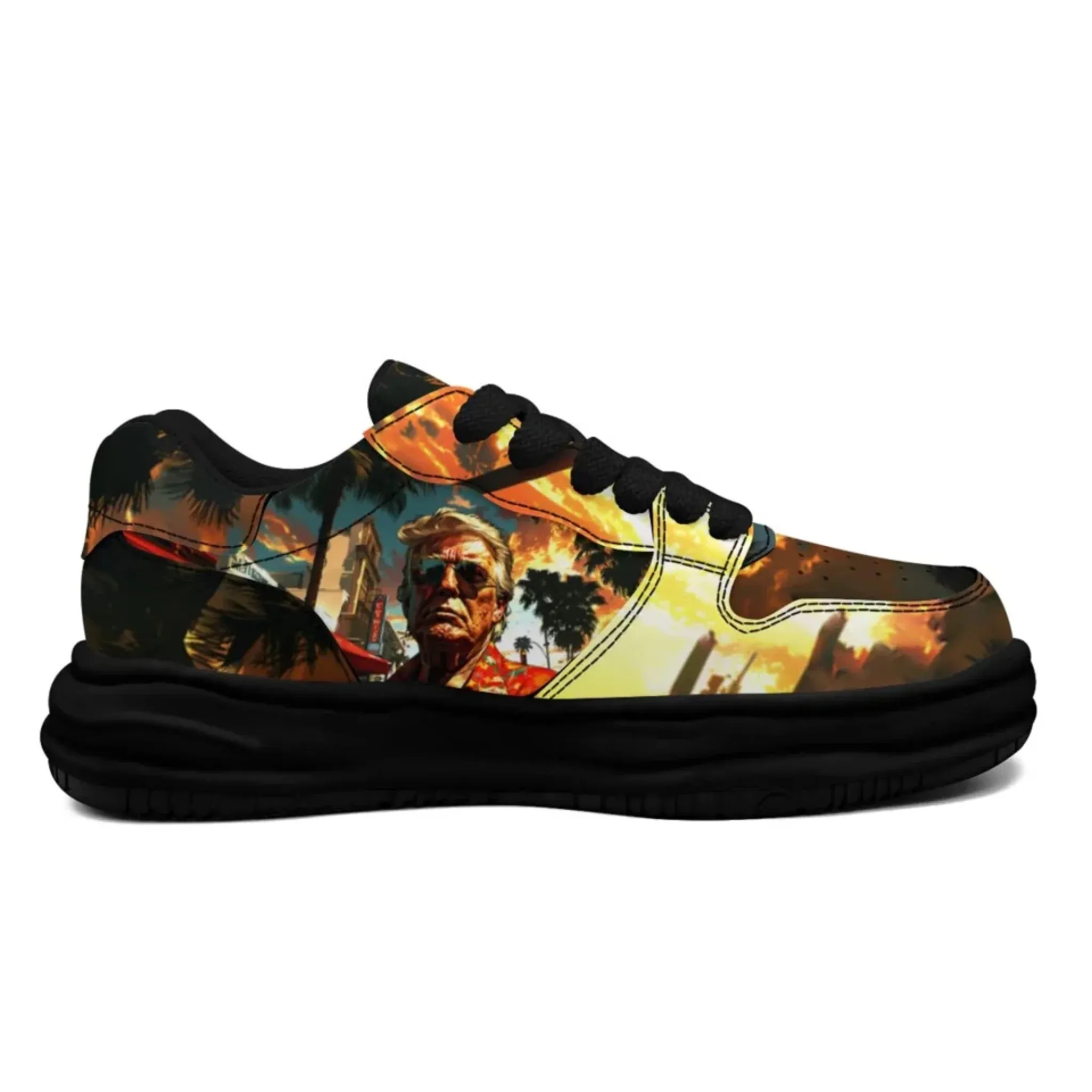 Personalized Trump Sneakers, Custom  Patriotic Bio-degradable Shoes, Unisex Pride Shoes